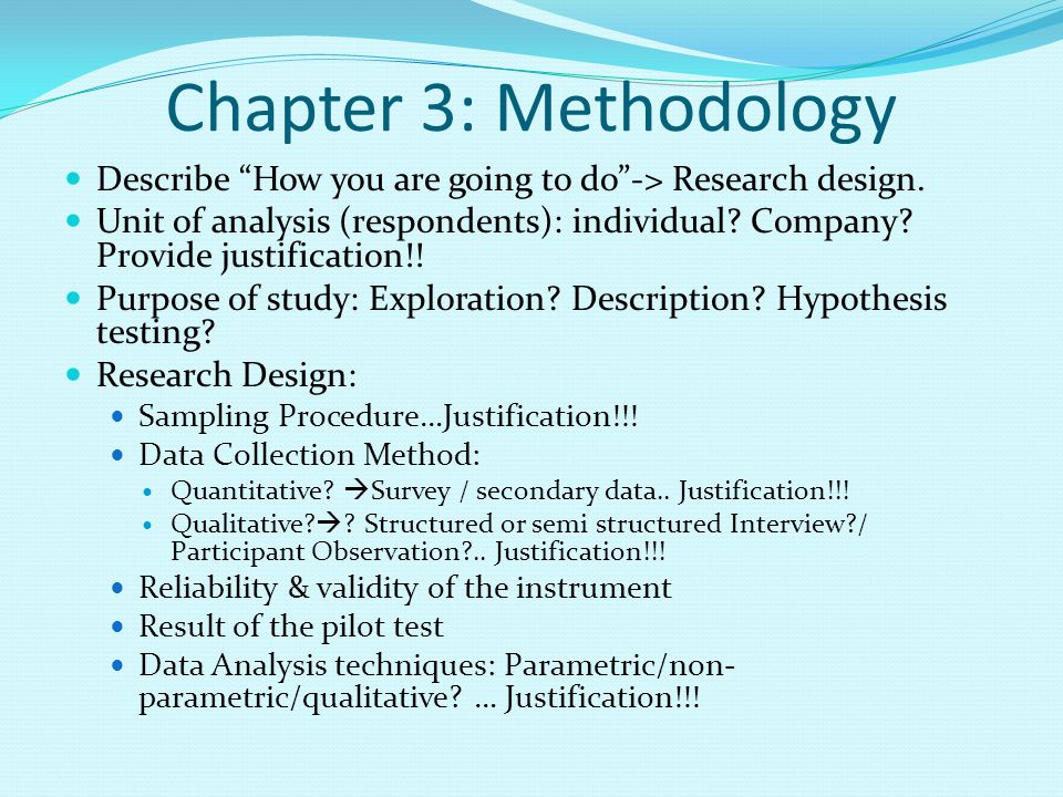 Methodology the purpose of research